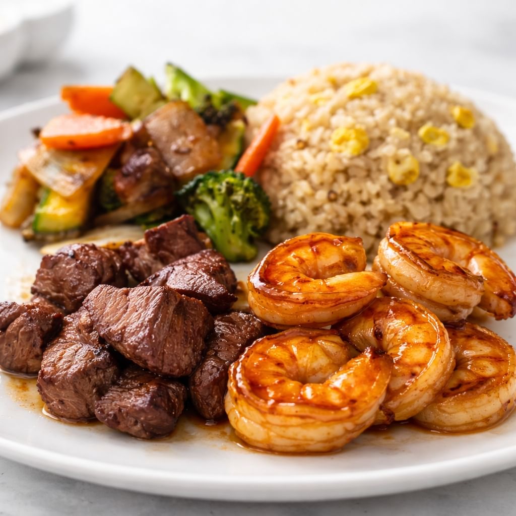 Hibachi Shrimp & Filet Mignon