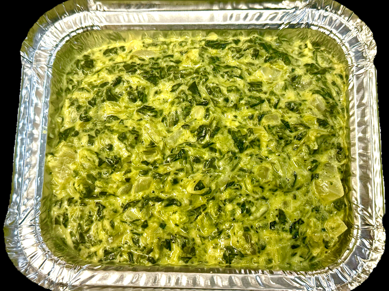 Large Full Tray Homemade Creamed Spinach