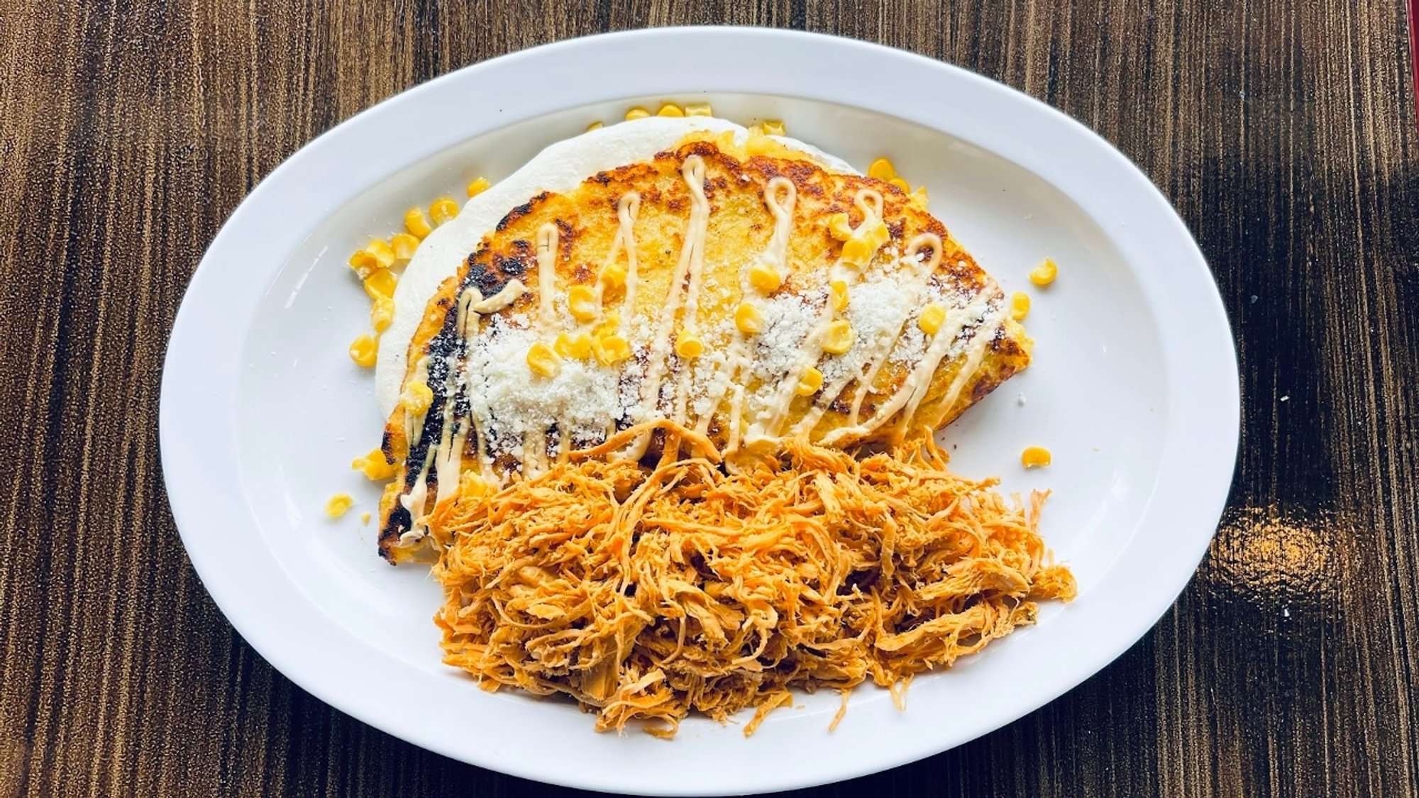 Cachapa Shredded Chicken and Cheese