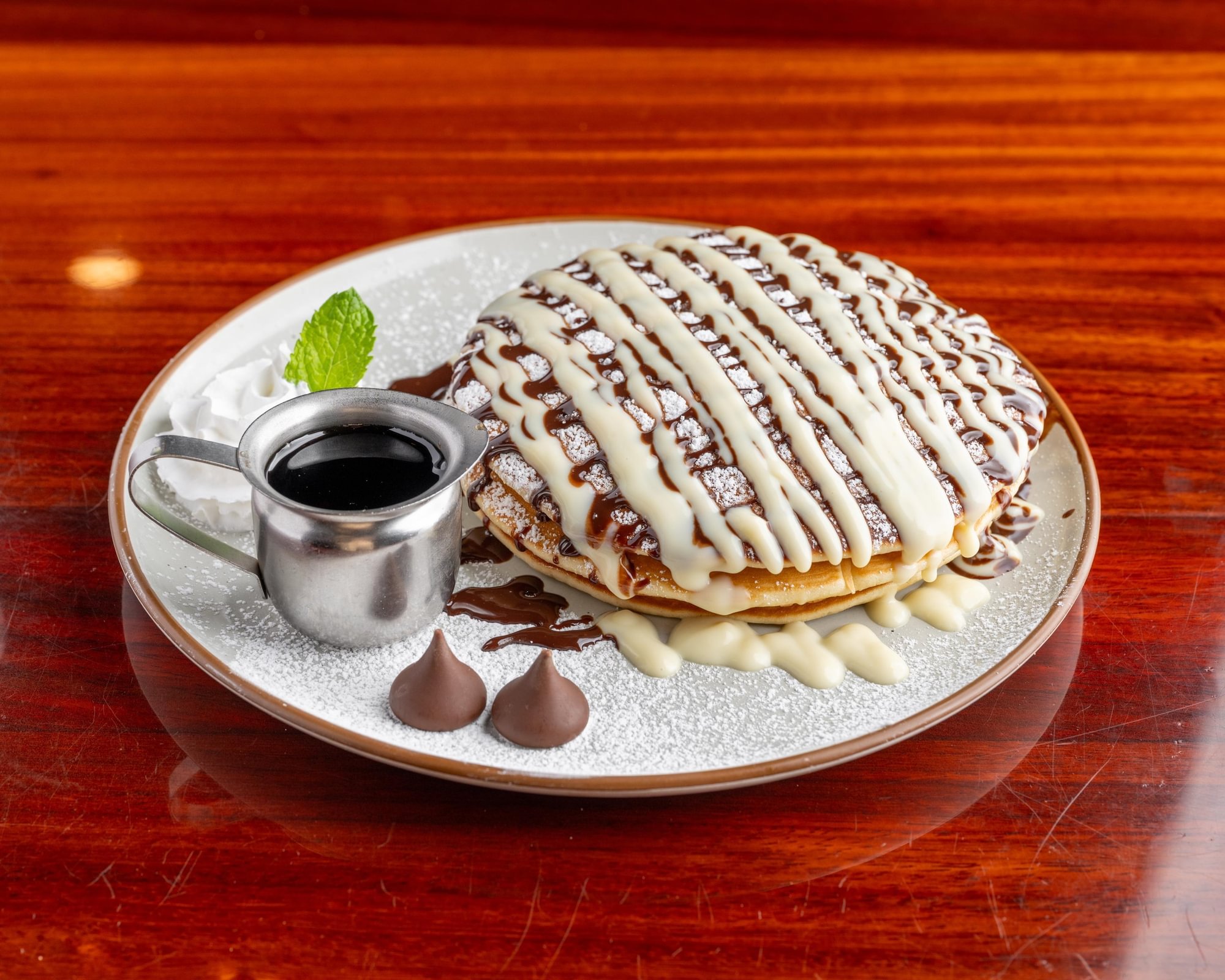 Boston Cream Pie Pancakes