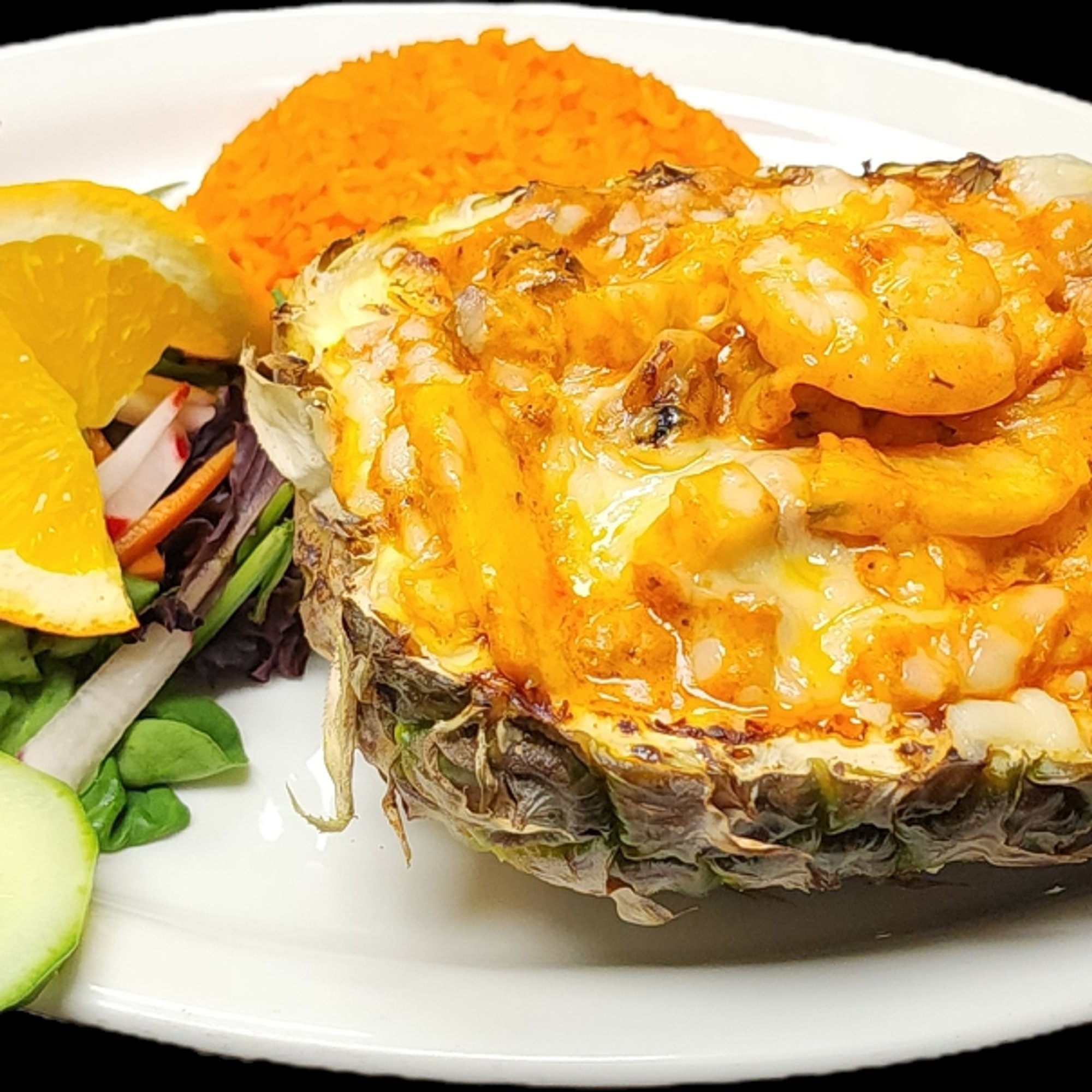 Piña Rellena De Mariscos