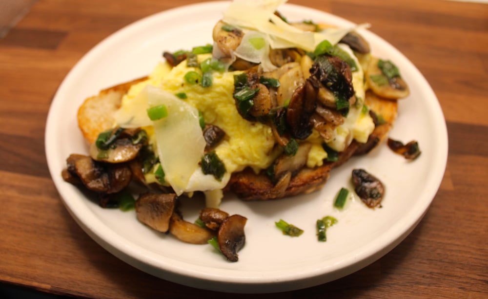 Ricotta Scrambled Tartine