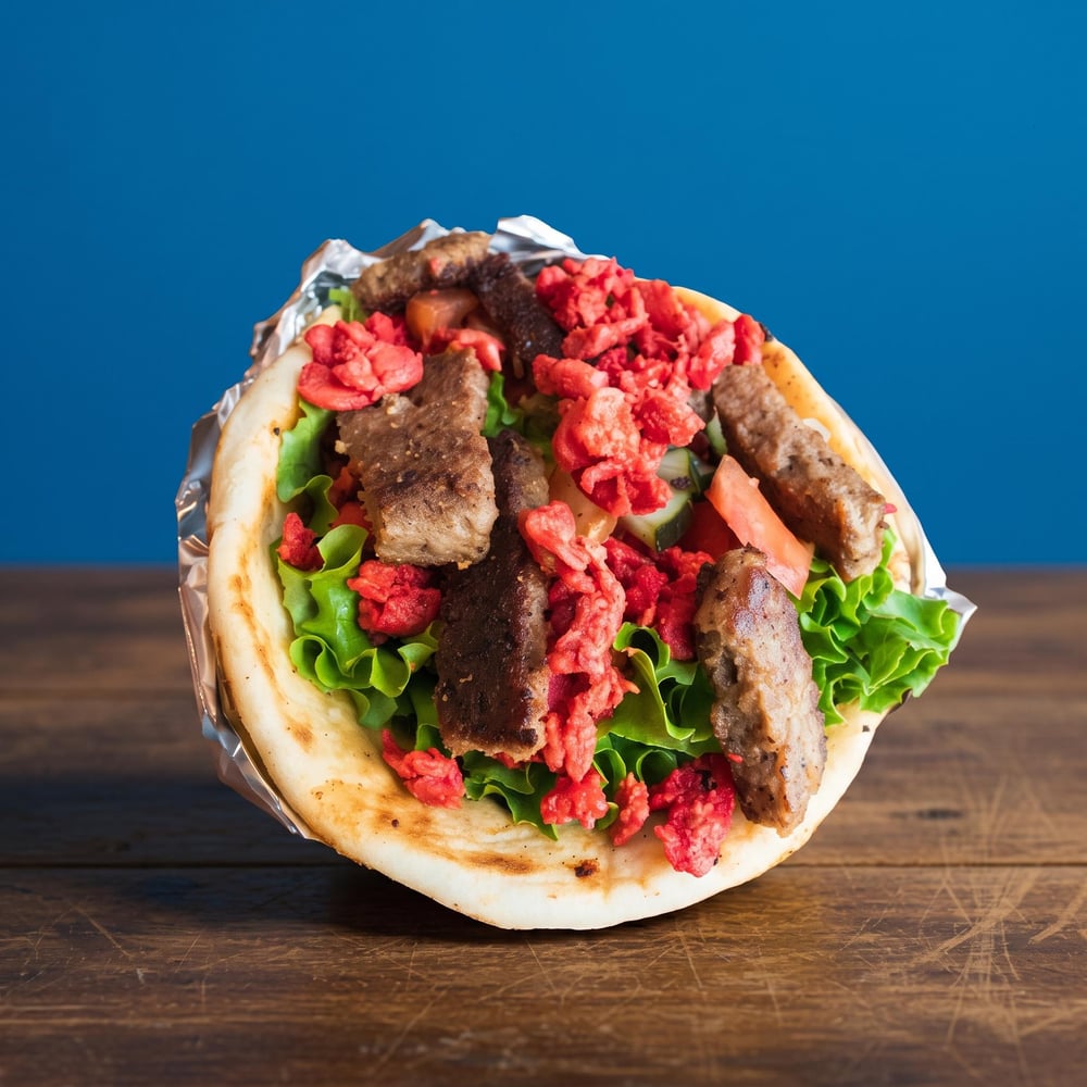 Mixed Chicken & Beef Pita Wrap
