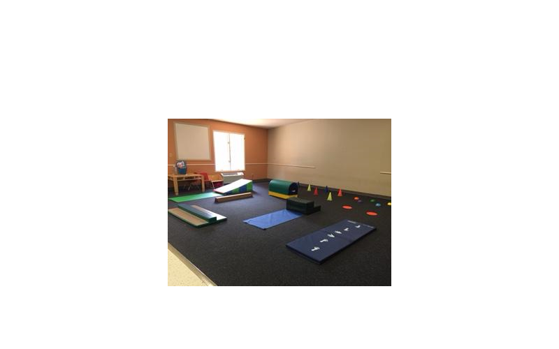 Being such a large facility we have two Gross Motor Rooms. This is our larger gross motor room, with lots of fun gymnastics equiptment to practice our large motor skills.