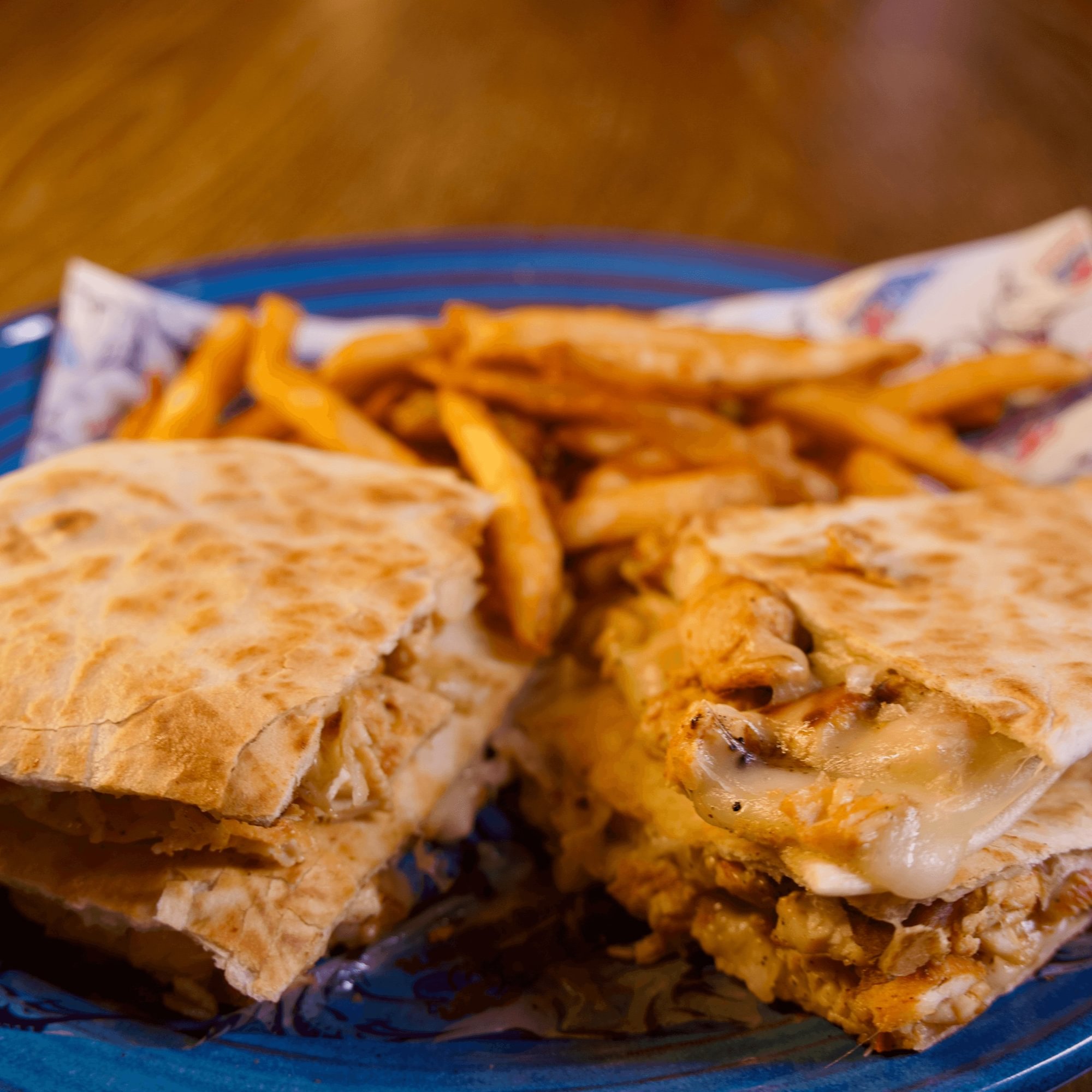Quesadilla De Pollo with Fries