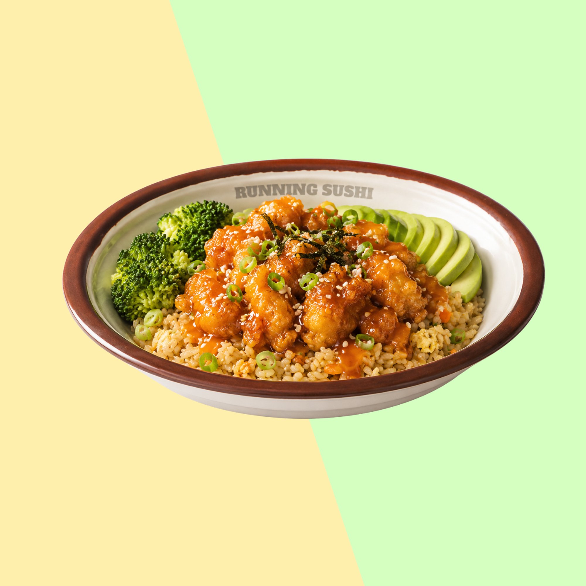 Running Orange Chicken Rice Bowl