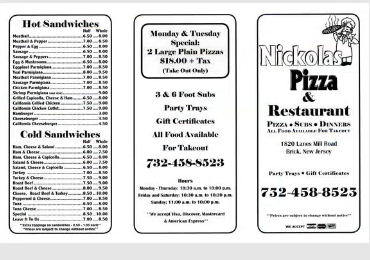 Nickolas Pizza &amp; Restaurant Logo