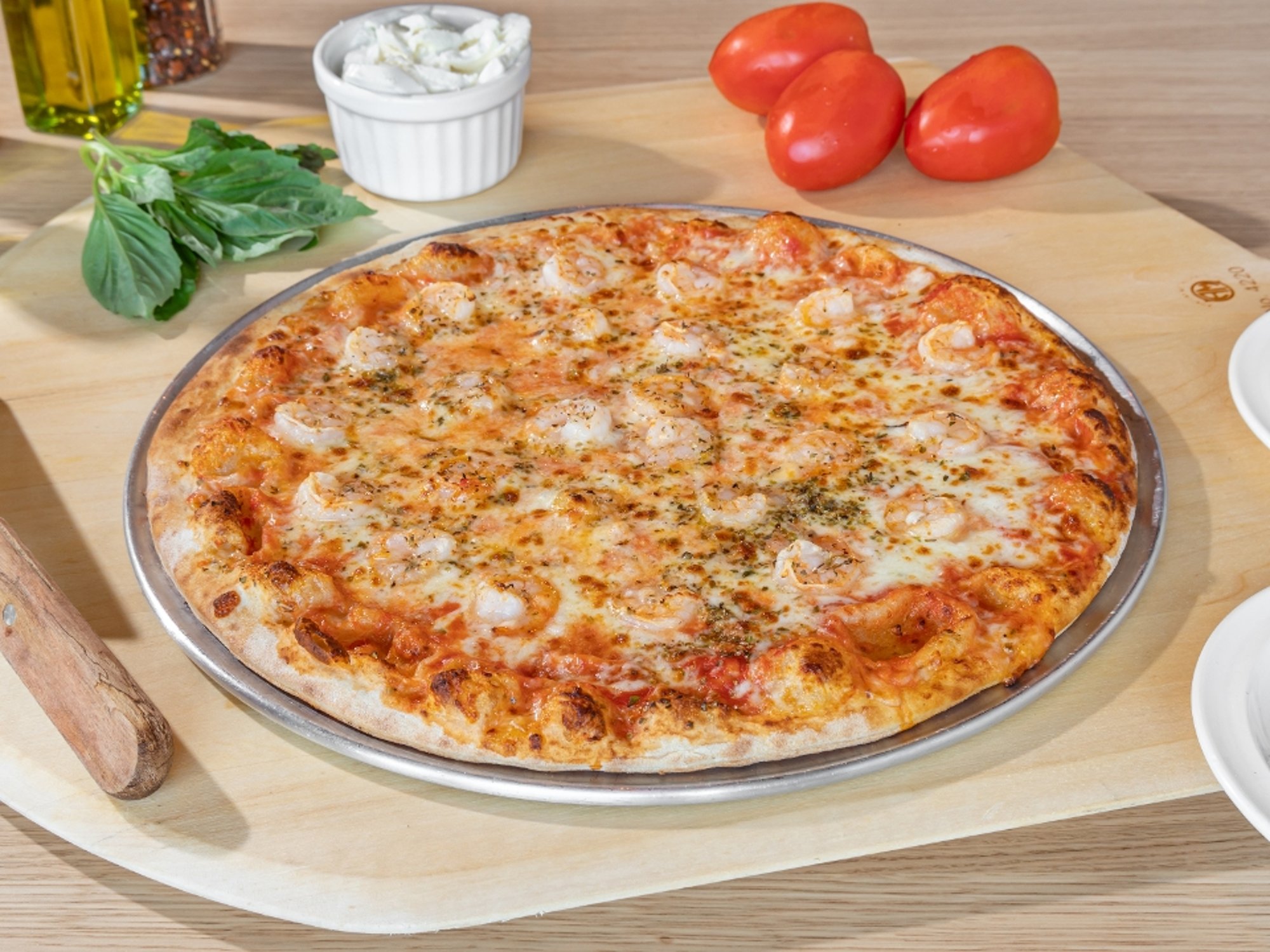 Shrimp Catupiry pizza