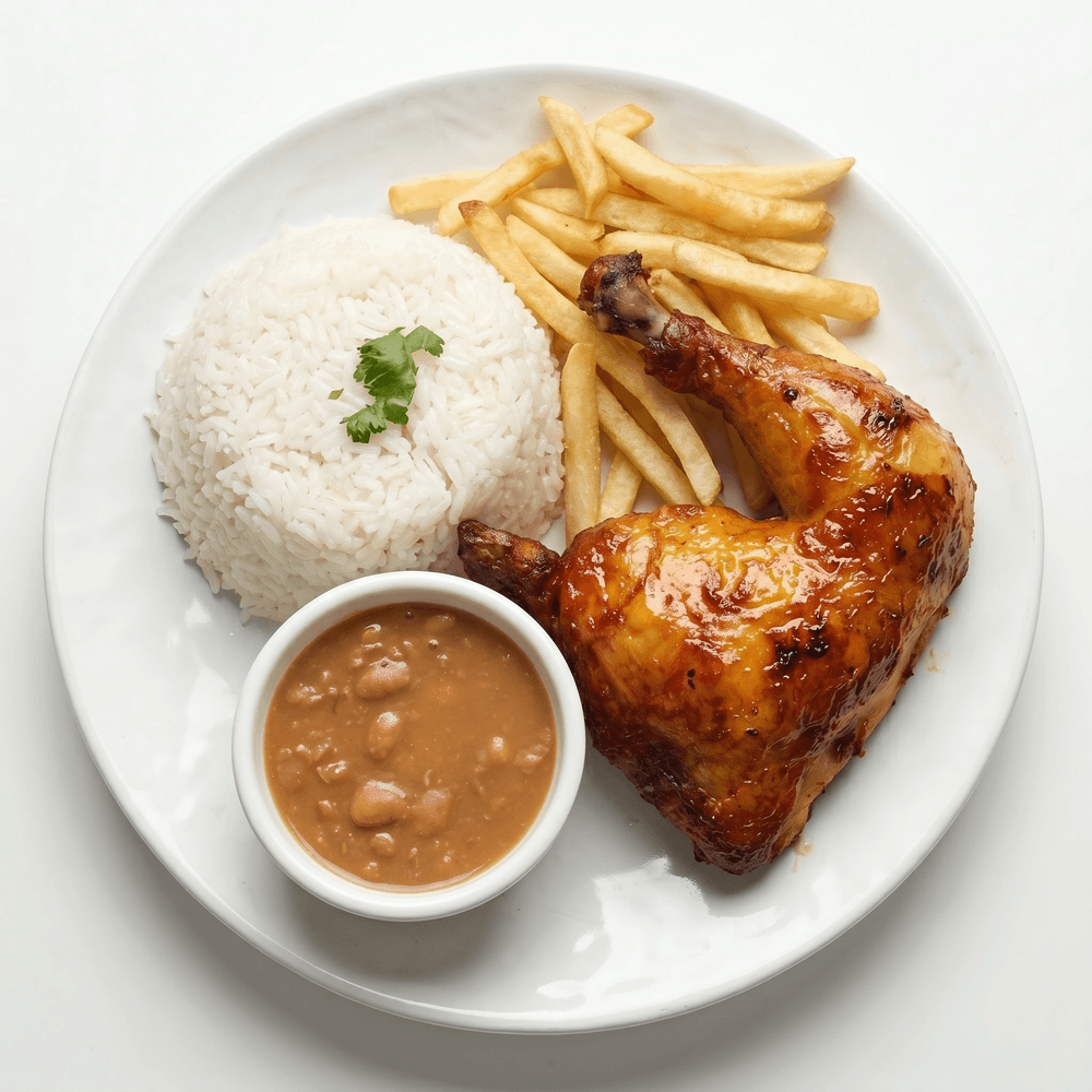 1/4 De Pollo Rostizado Con Papas