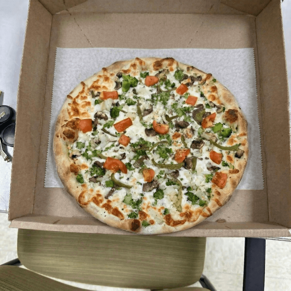 White Vegetable Pizza