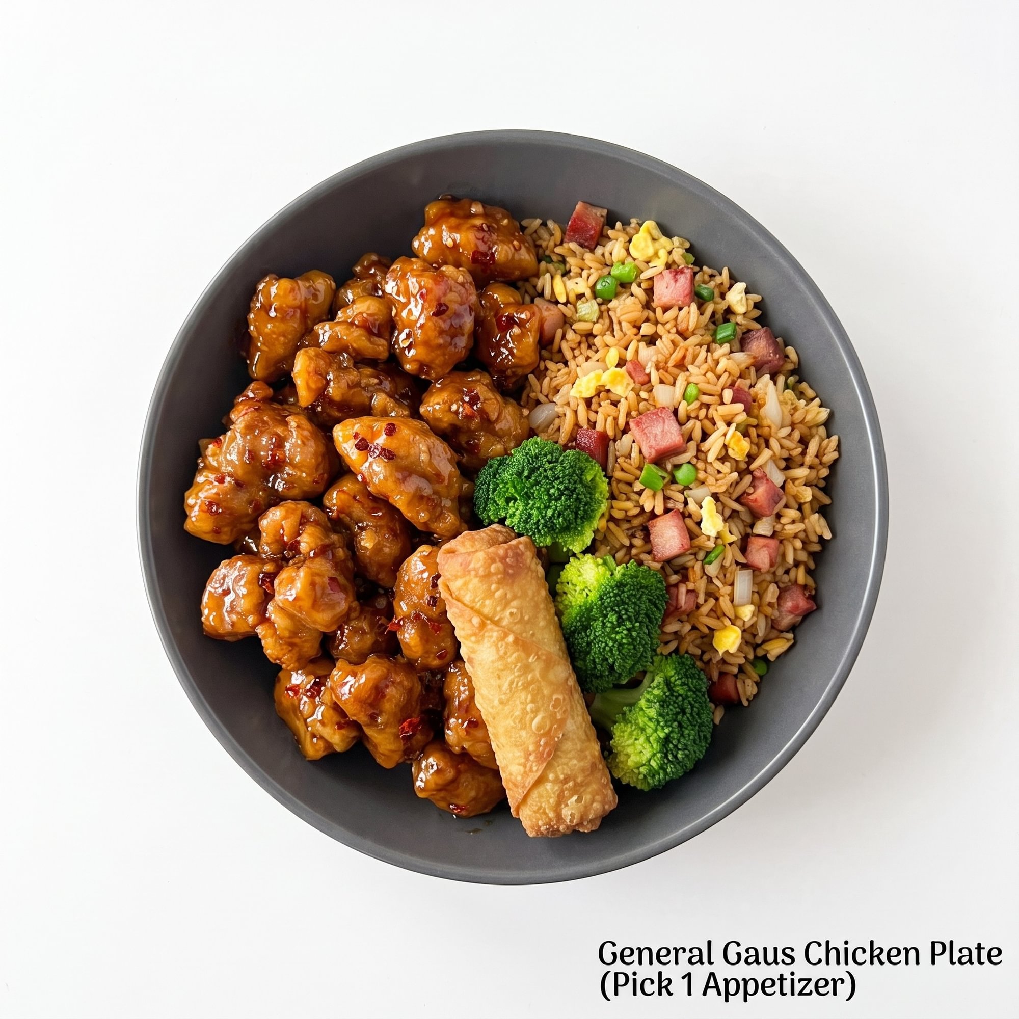 General Gaus Chicken Plate (Pick 1 Appetizer)