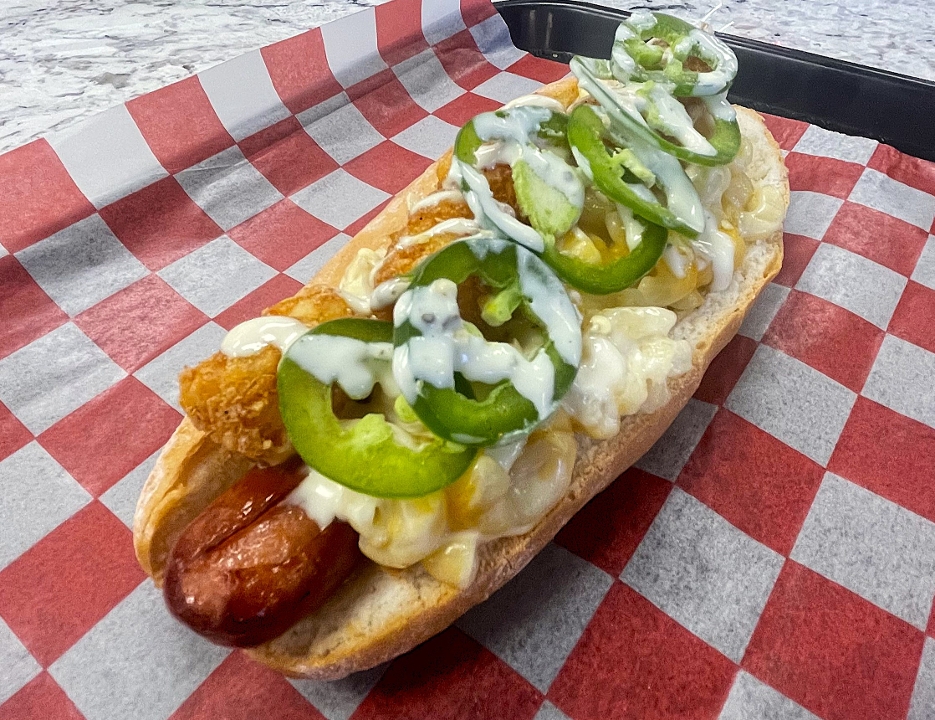 Angry Mac & Tot Dog