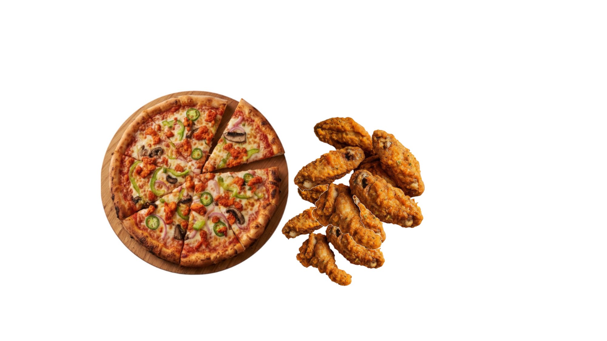 $25 DEAL - Large 1 Toppings Pizza & 8 Wings