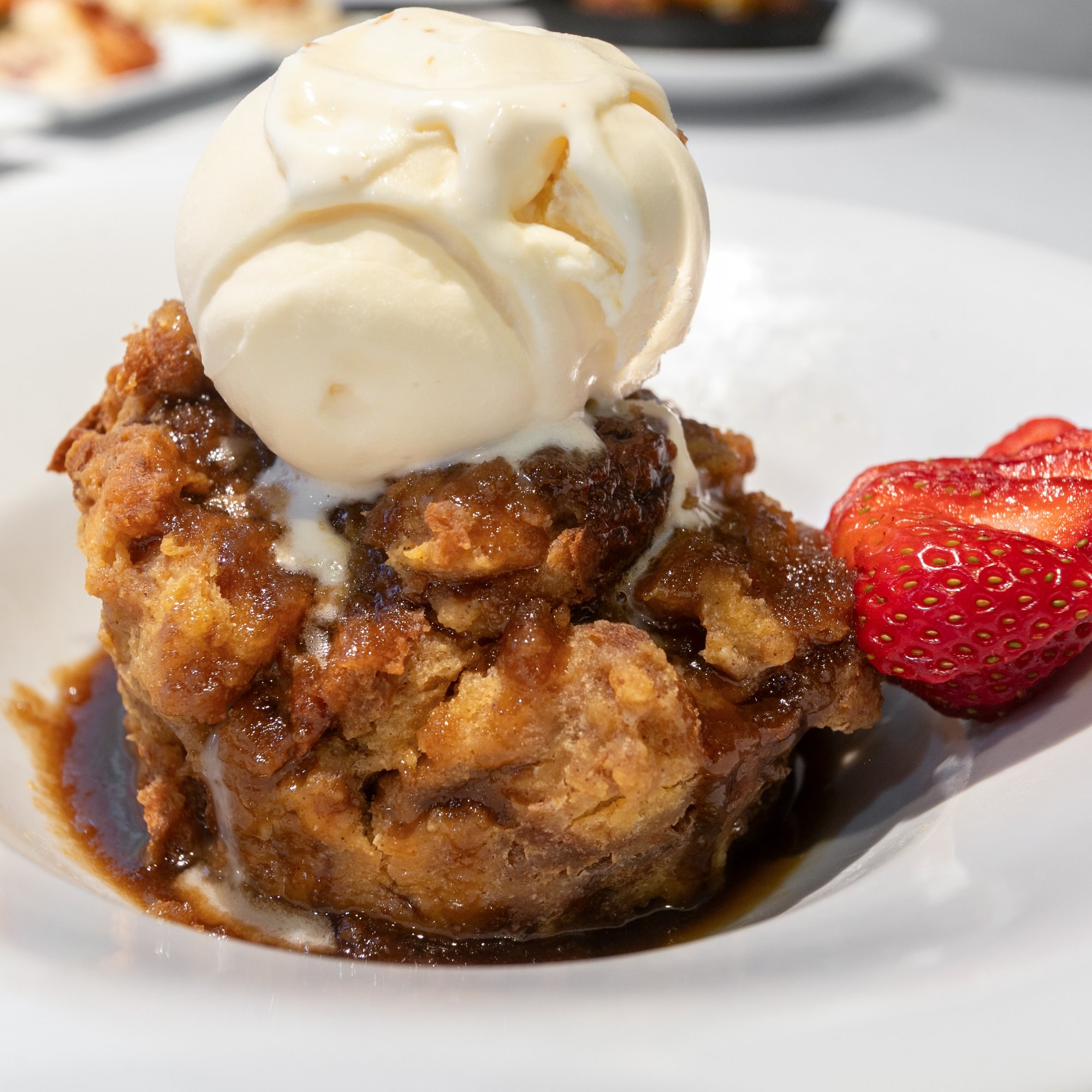 Bourbon Glazed Bread Pudding