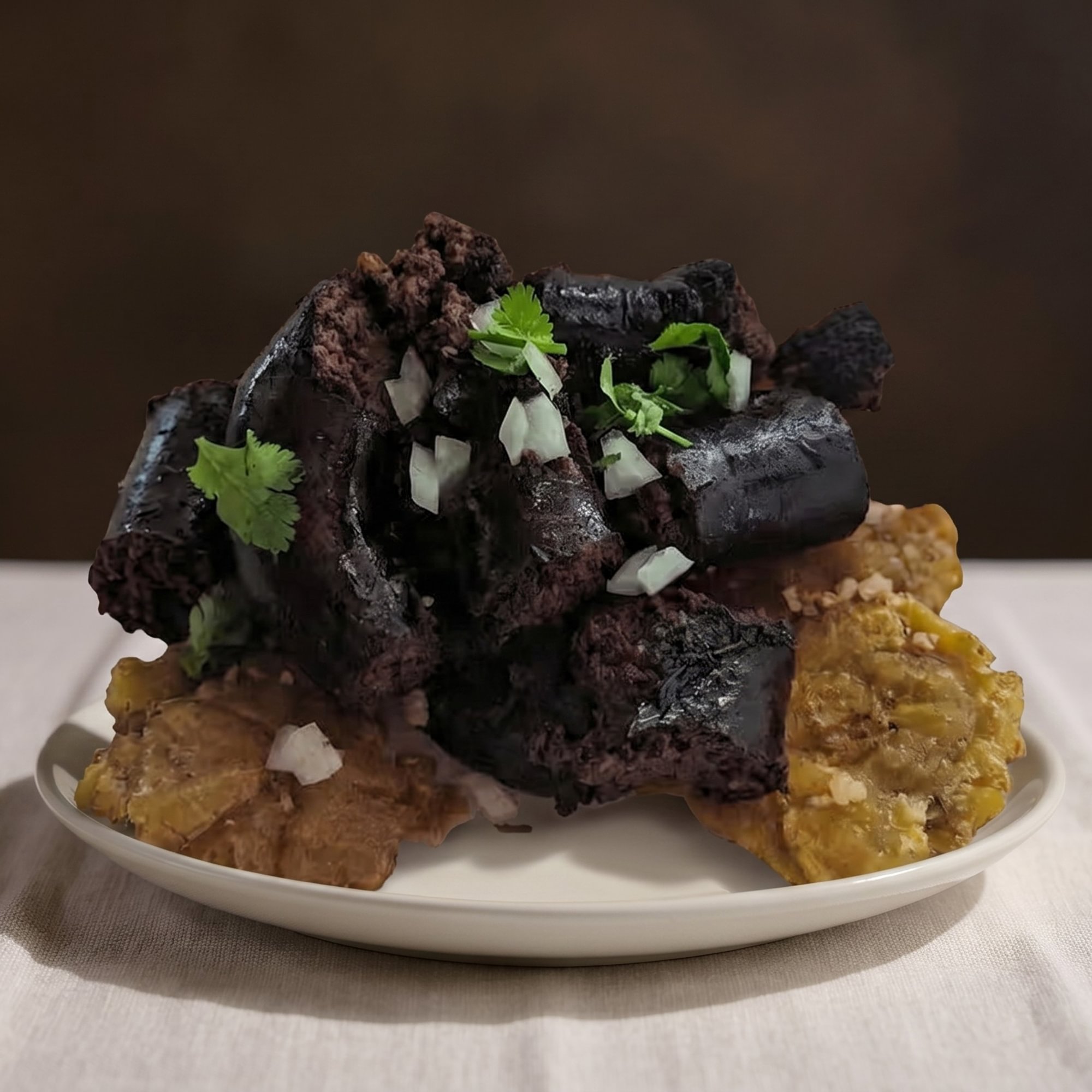 Morcillas Con Plantains / Blood Sausage with Tostones