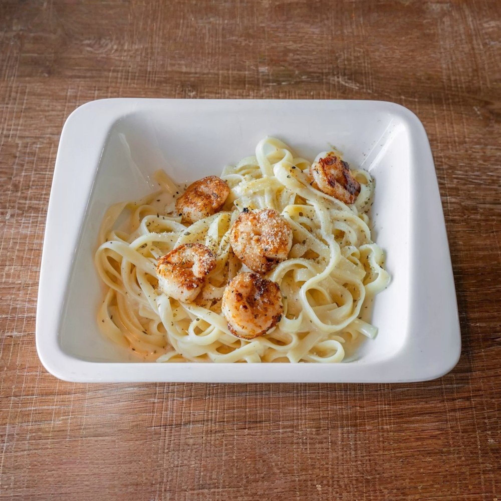 Fresh Fettuccine Alfredo with Shrimp