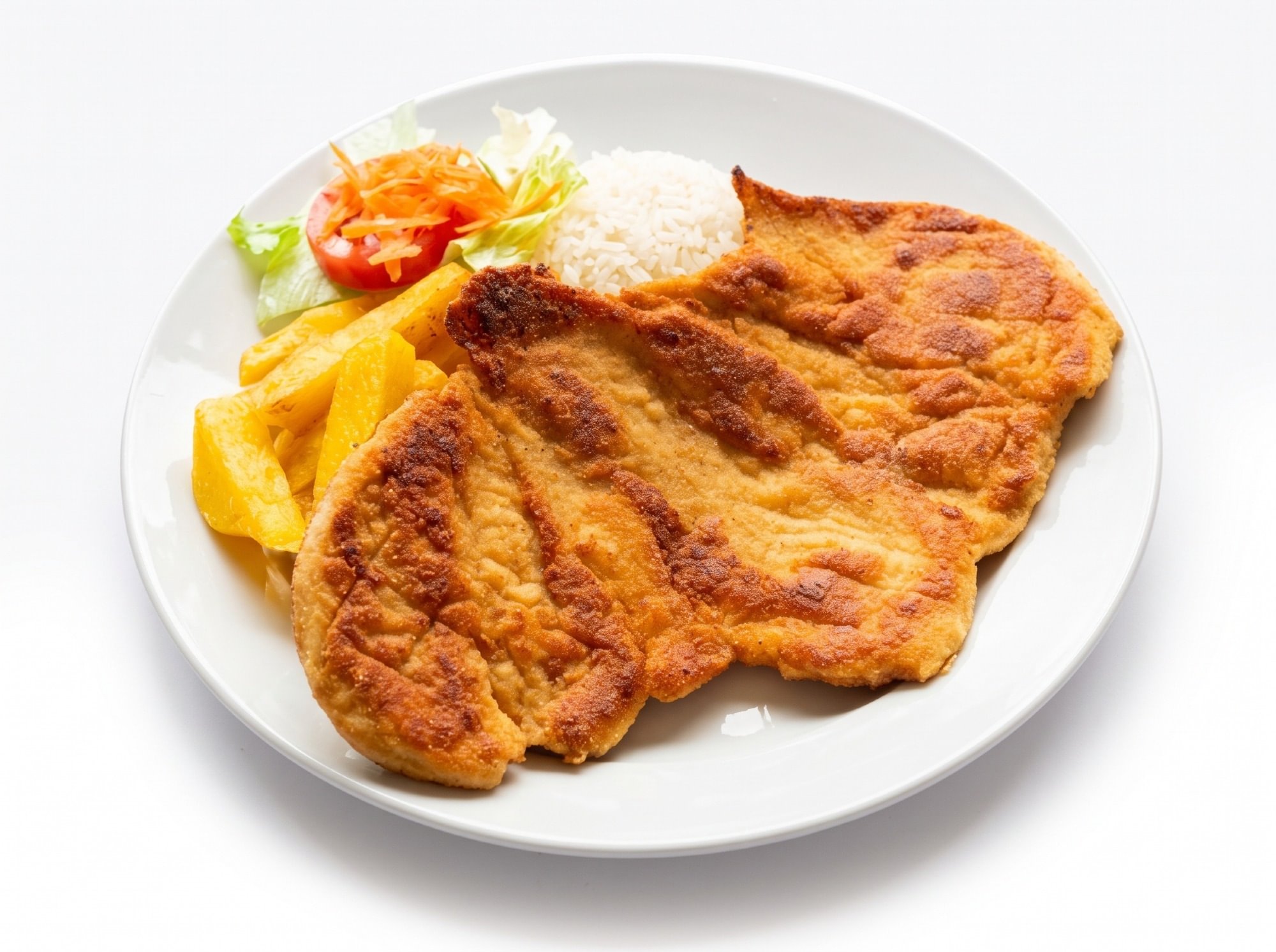 Plato de Milanesa de Pollo (Breaded Chicken Plate)