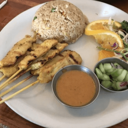 Chicken Satay w/ Fried Rice