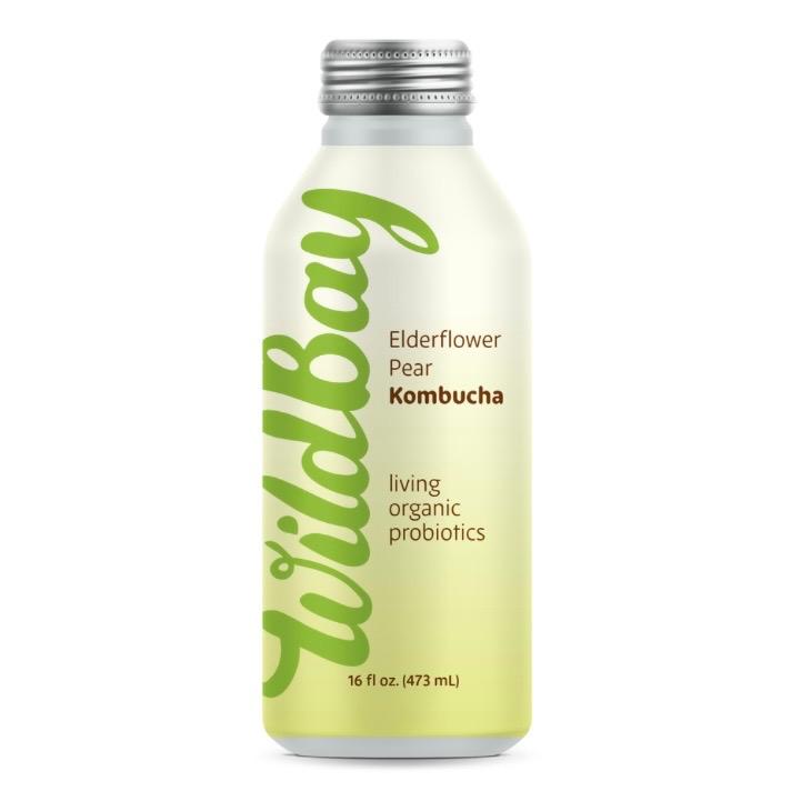 Wild Bay Elderflower Pear Kombucha 16oz