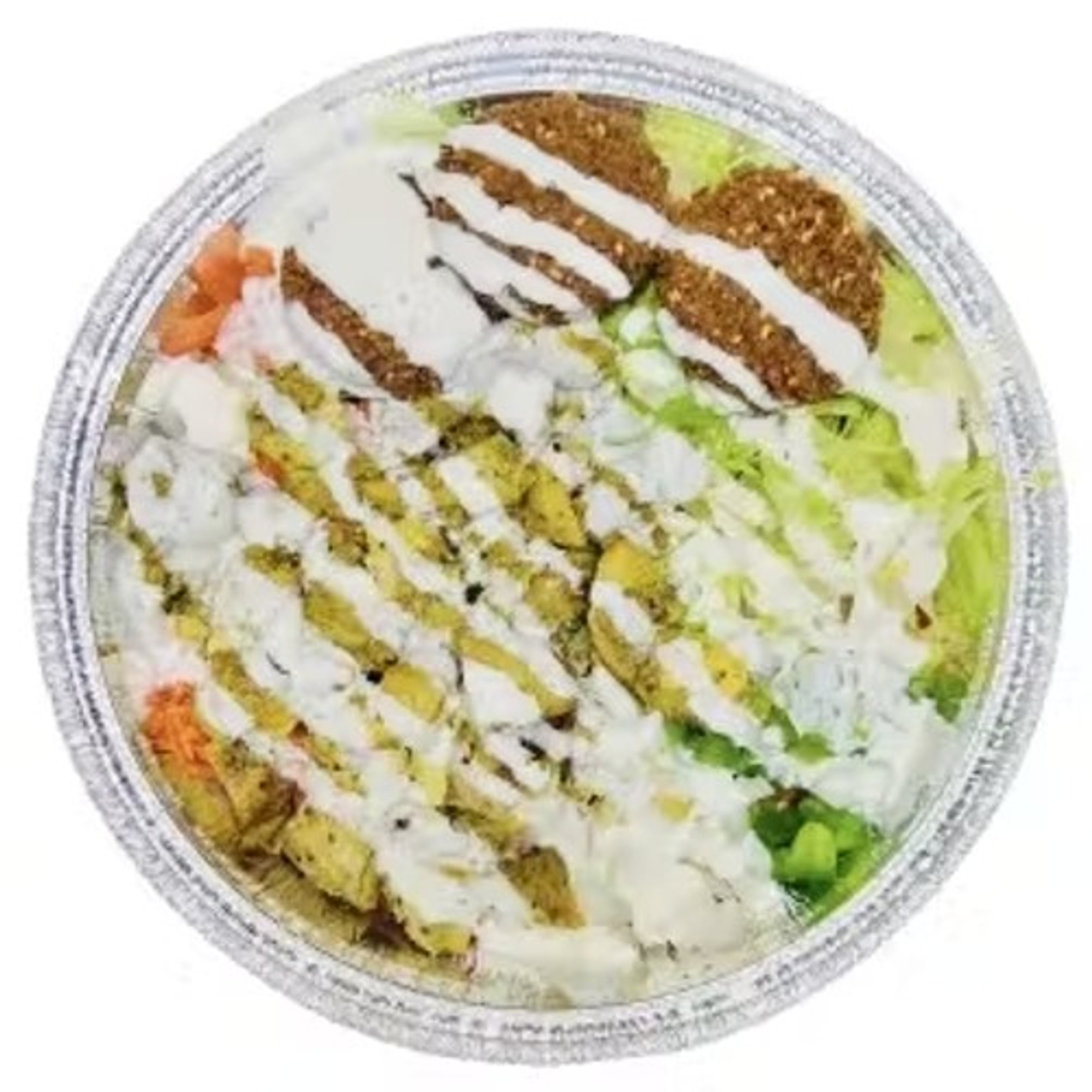 Chicken & Falafel Over Rice