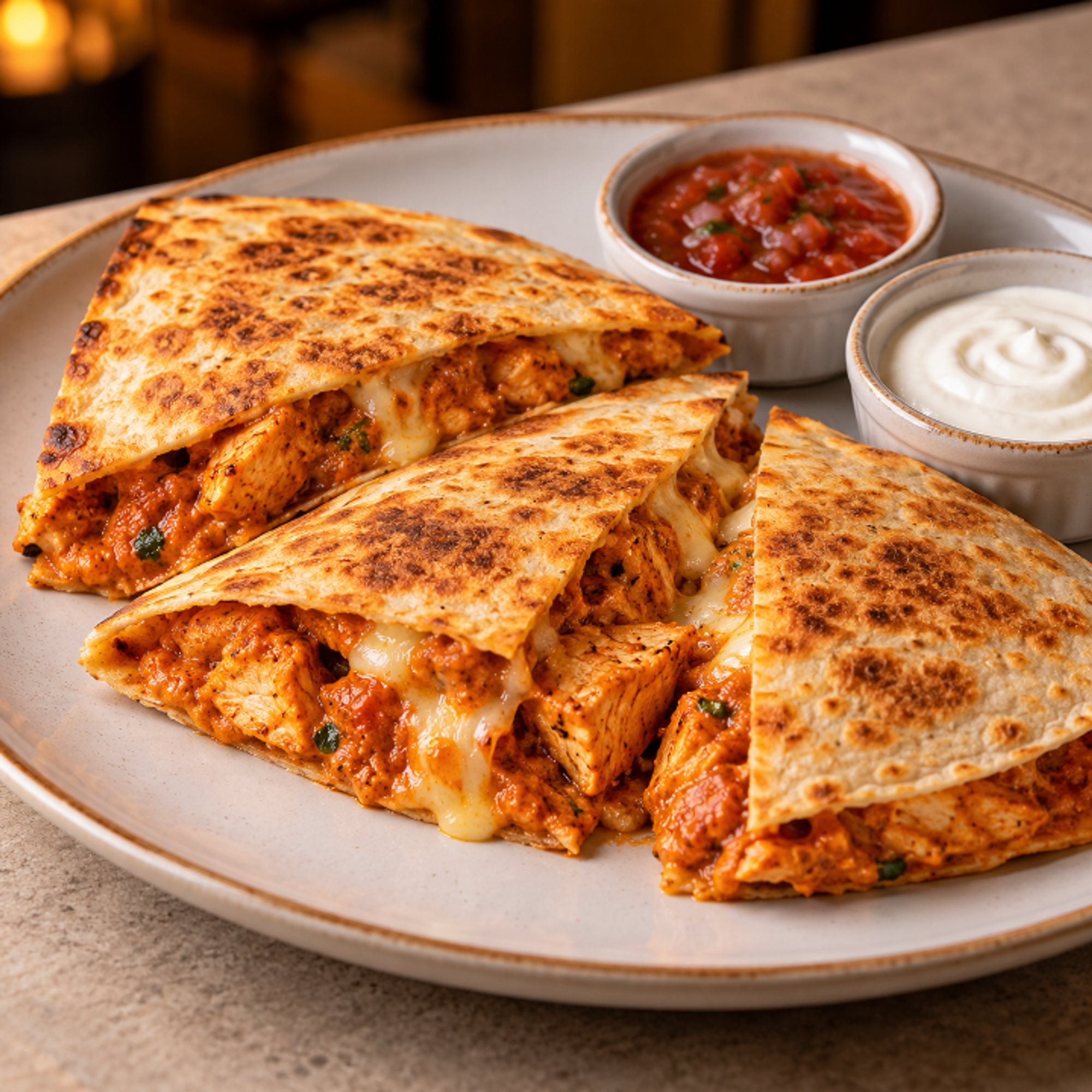 Chicken Tikka Masala Quesadilla