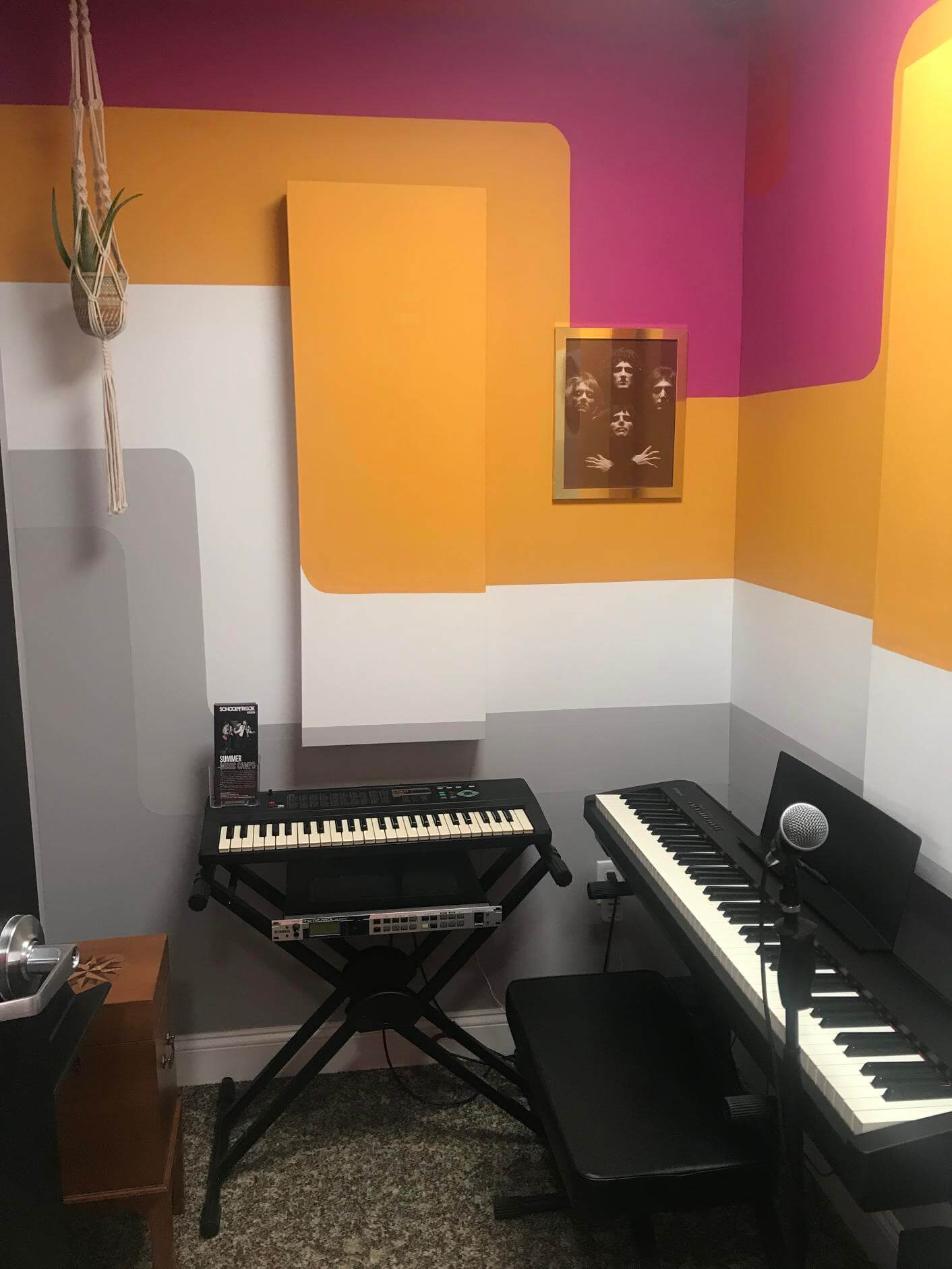 Our 1970s music room has a great vibe.