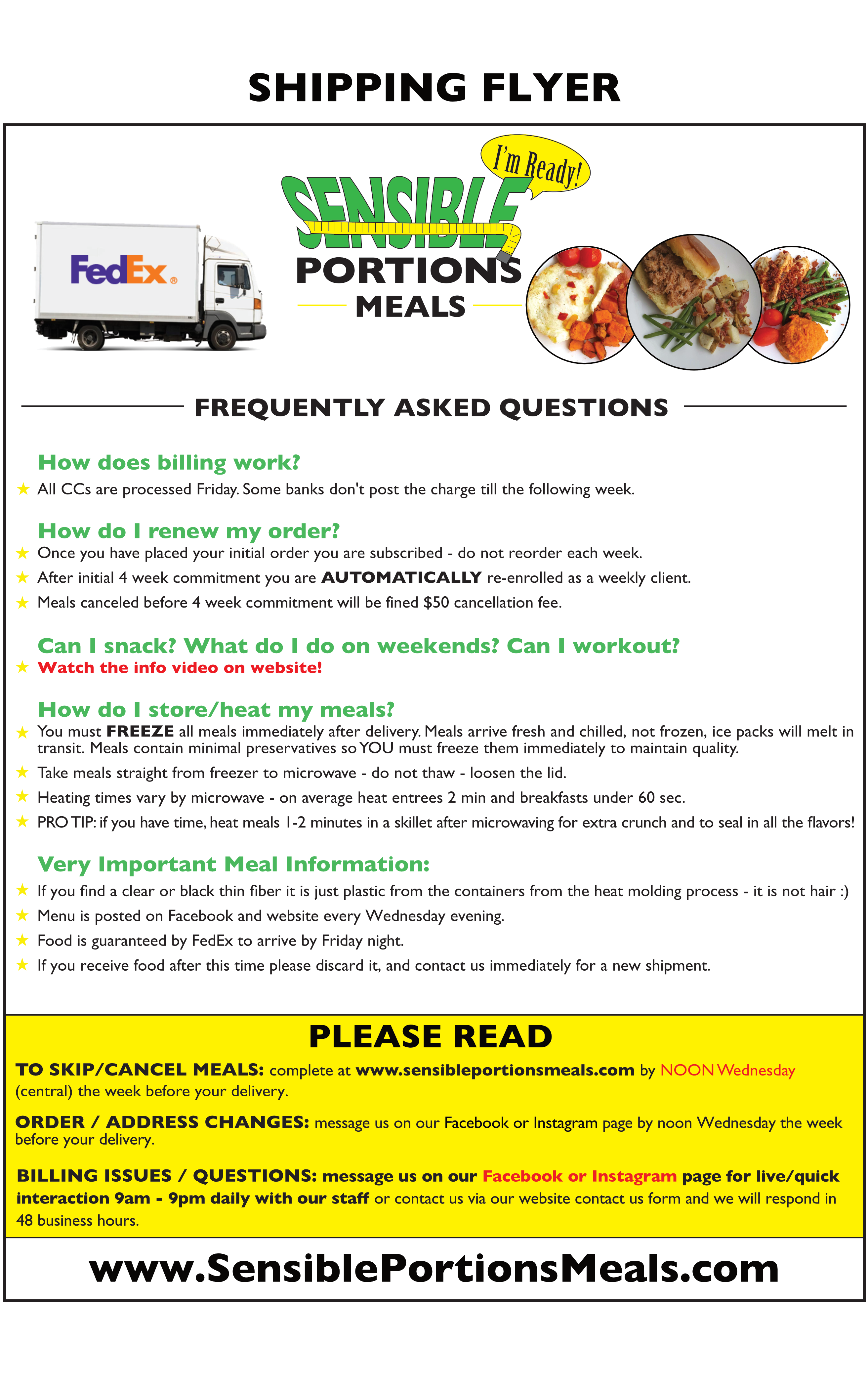 Sensible Portions Meals, Mandeville