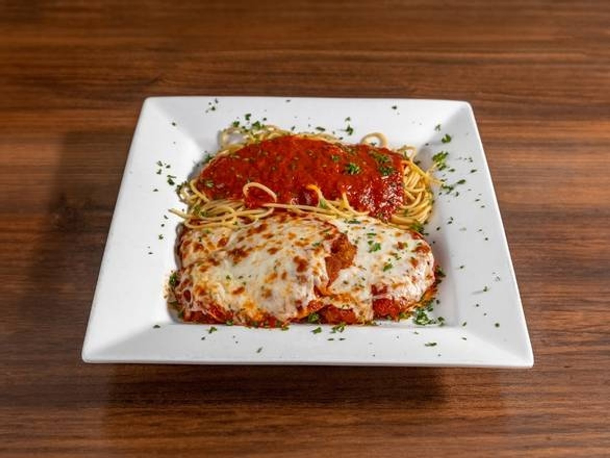 Chicken Parmigiana with Spaghetti