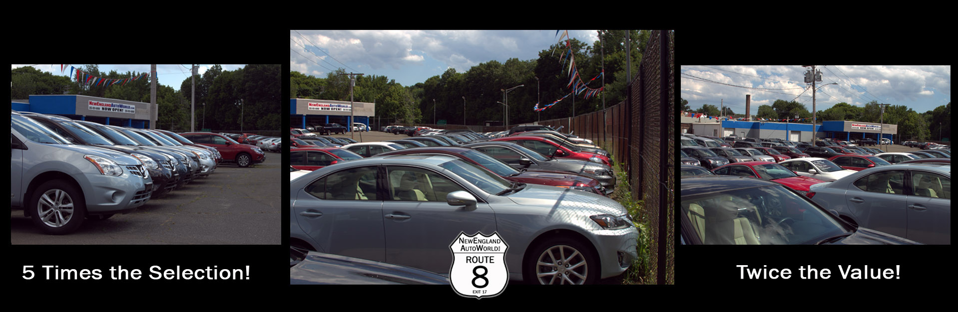 New England Auto World offers over 300 cars to choose from, We have cars that will fit any needs and budget.