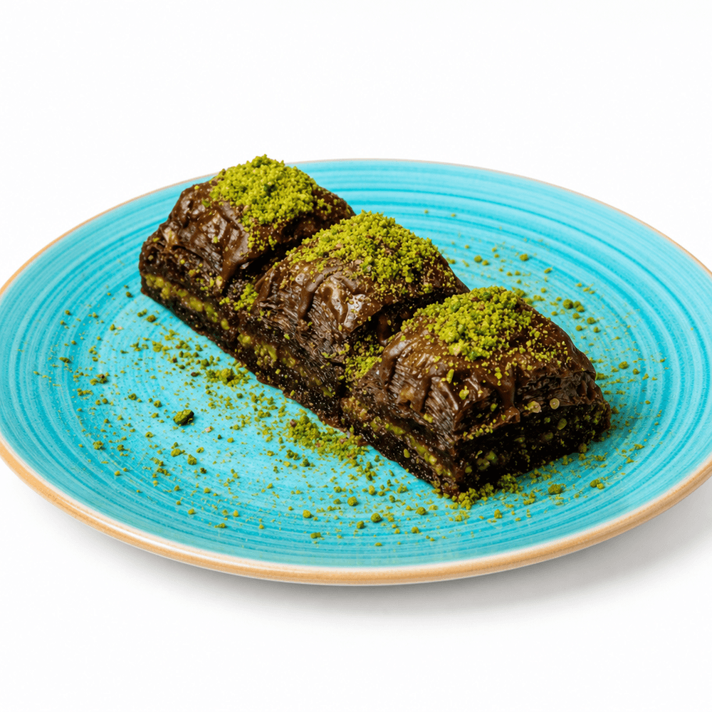 Chocolate Baklava with Double Pistachio