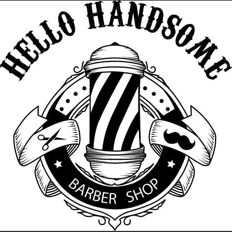 Hello Handsome Barber Shop - Gresham Logo