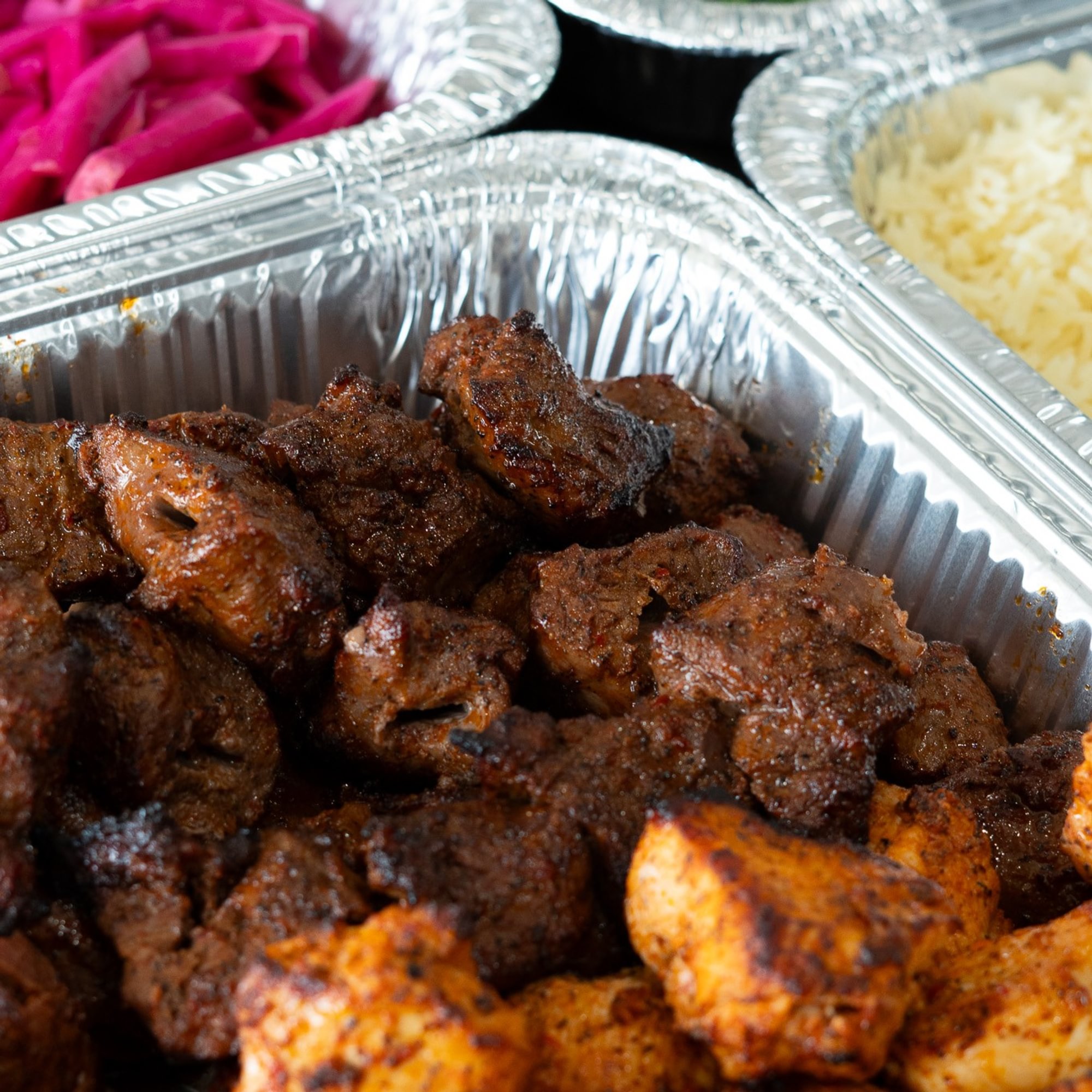 Chicken, Filet, and Beef Lule (kafta) Catering Package