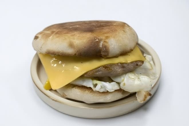 Sausage, Eggs and Cheese English Muffin