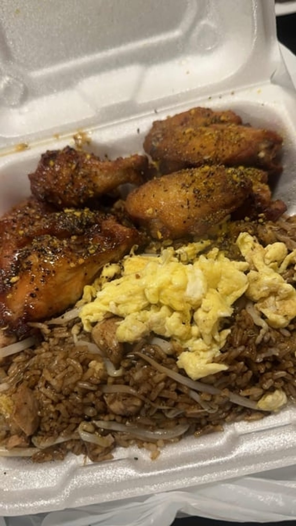 Cut Wings and Chicken Fried Rice