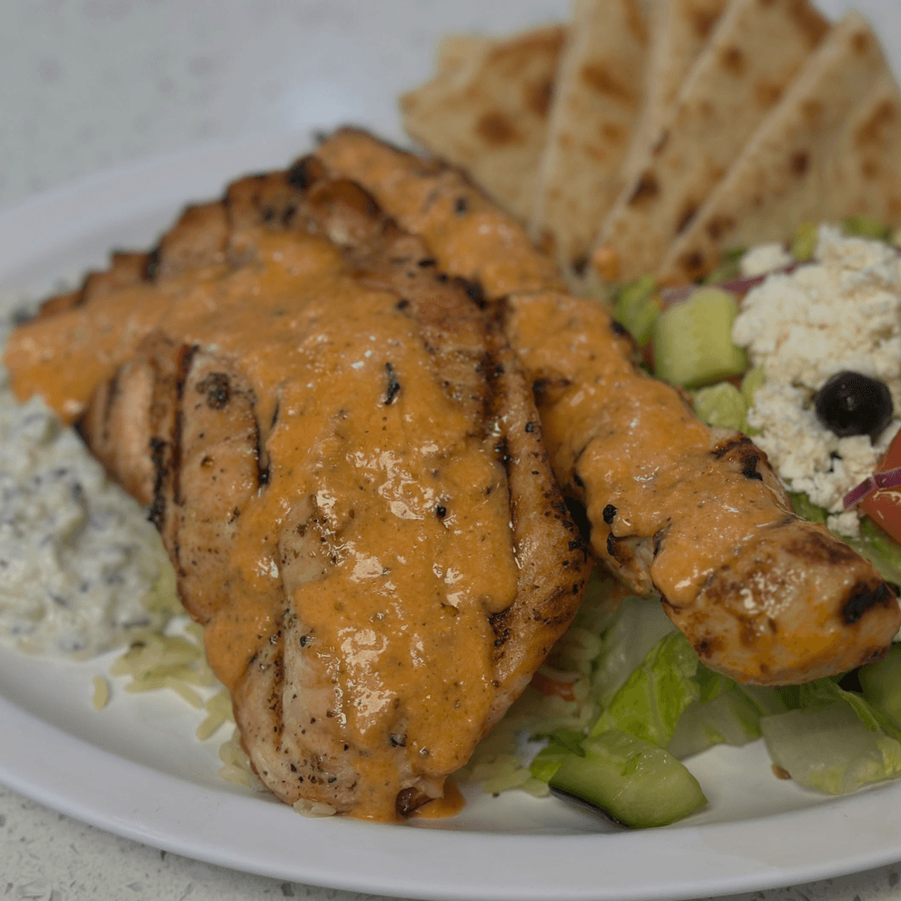 Chicken & Salmon Combo Plate