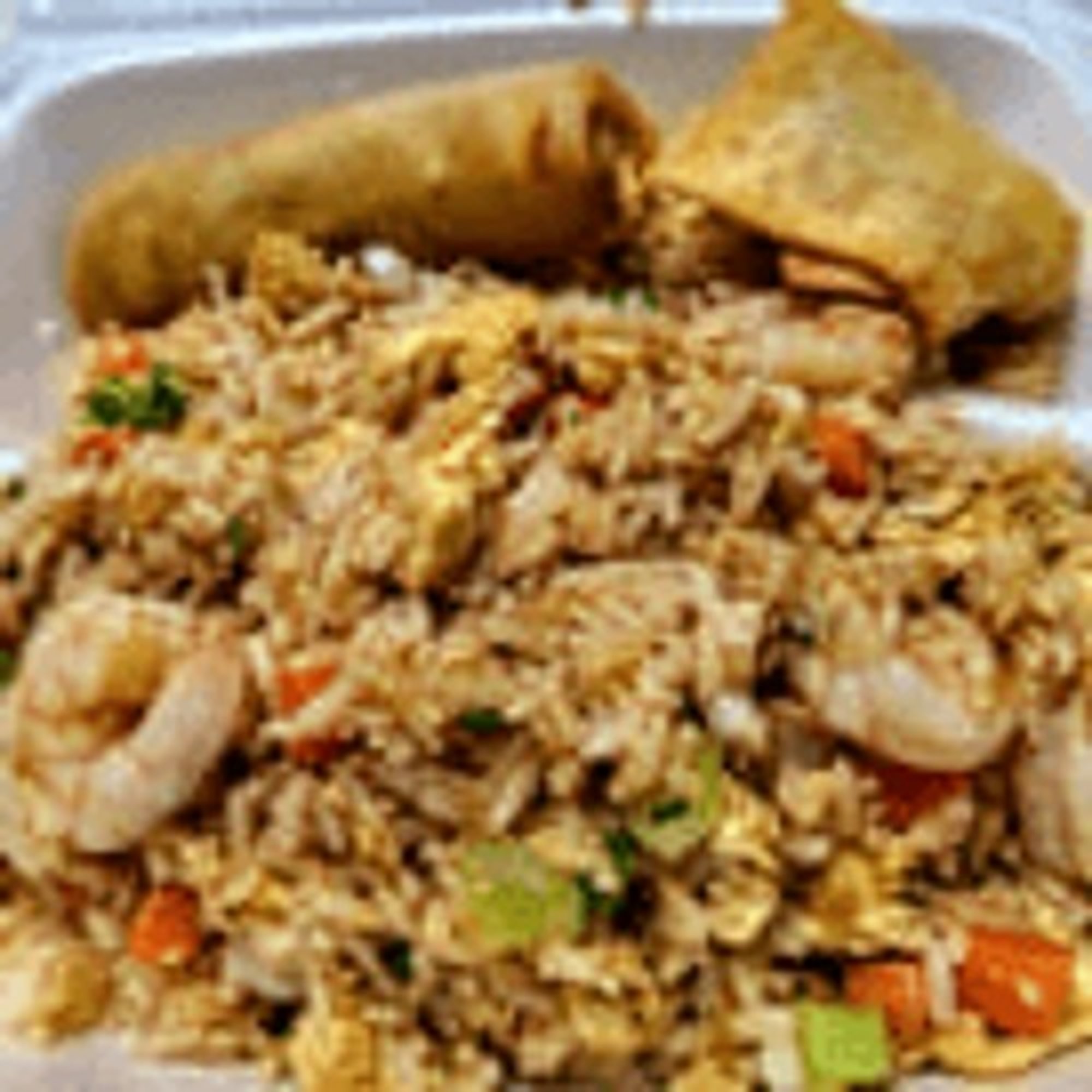 Shrimp Fried Rice special( includes eggroll and crab rangoon)