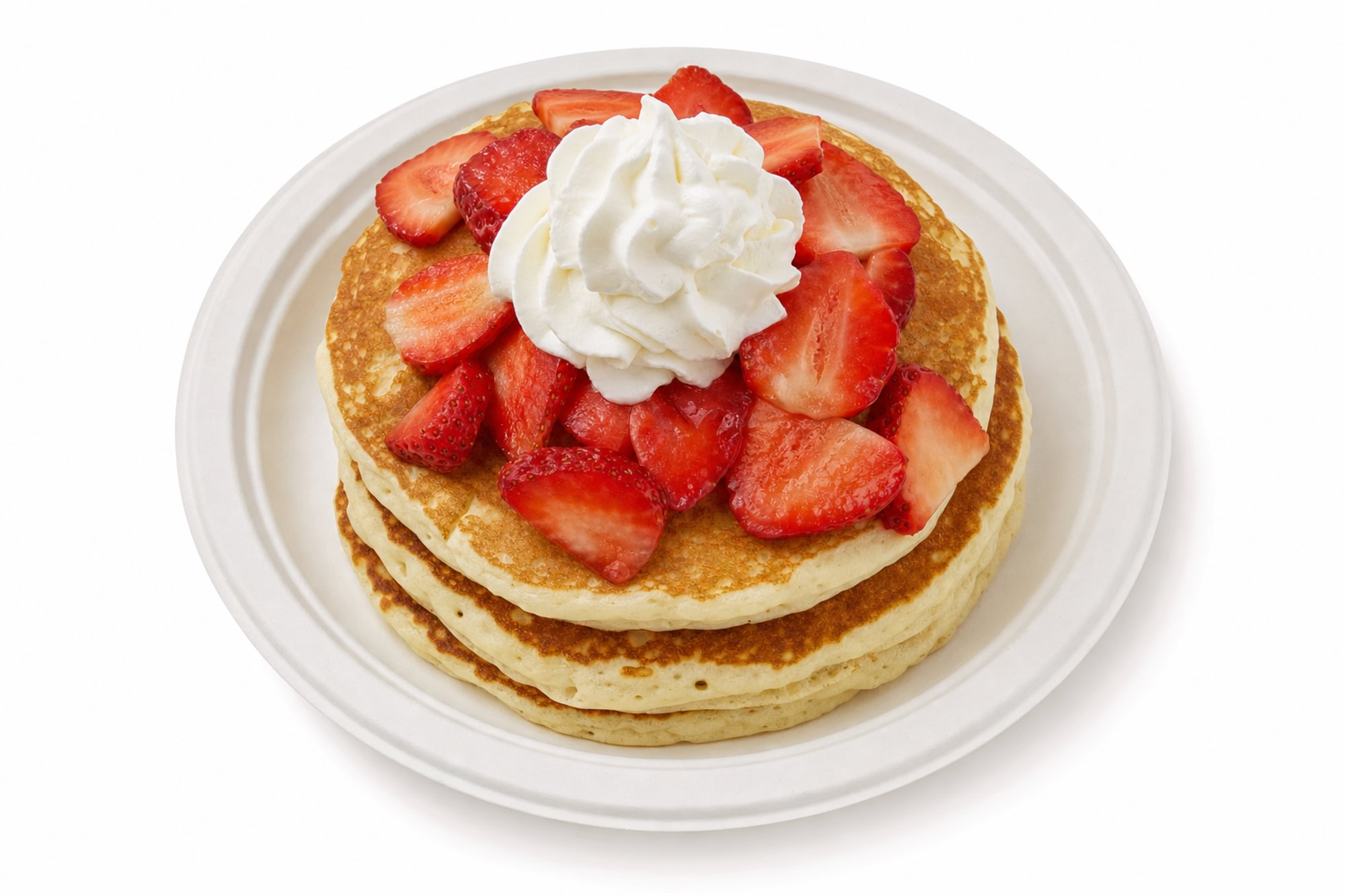 Pancakes with Strawberries and Whipped Cream