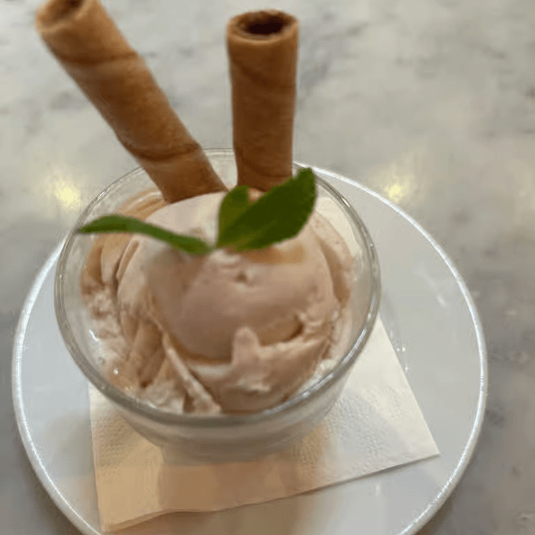 Salted caramel gelato