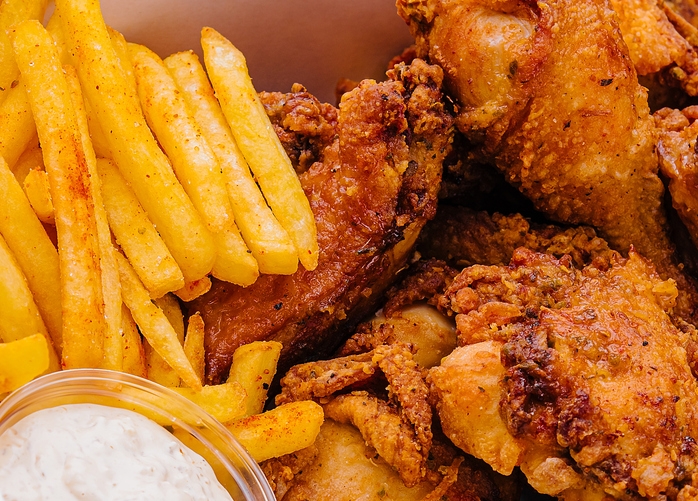 Five Wings And Fries