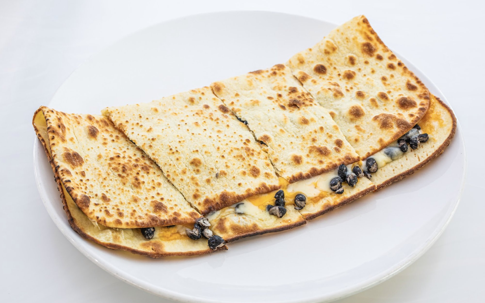 black bean n cheese piadina