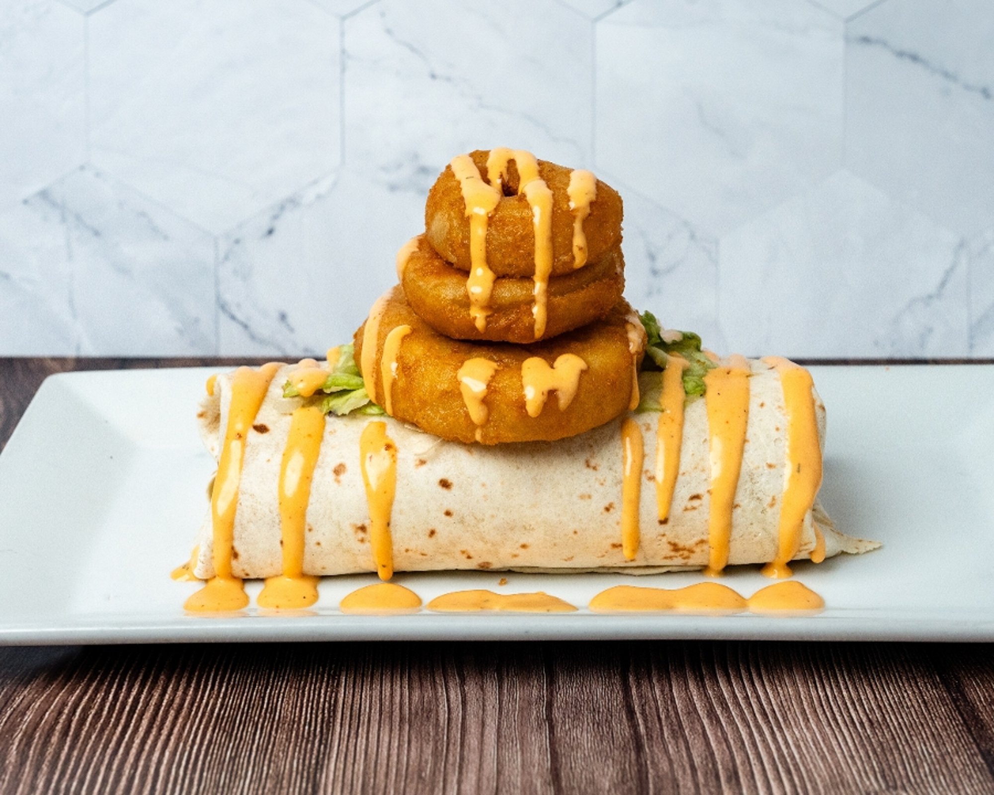 Open Seafood Burrito