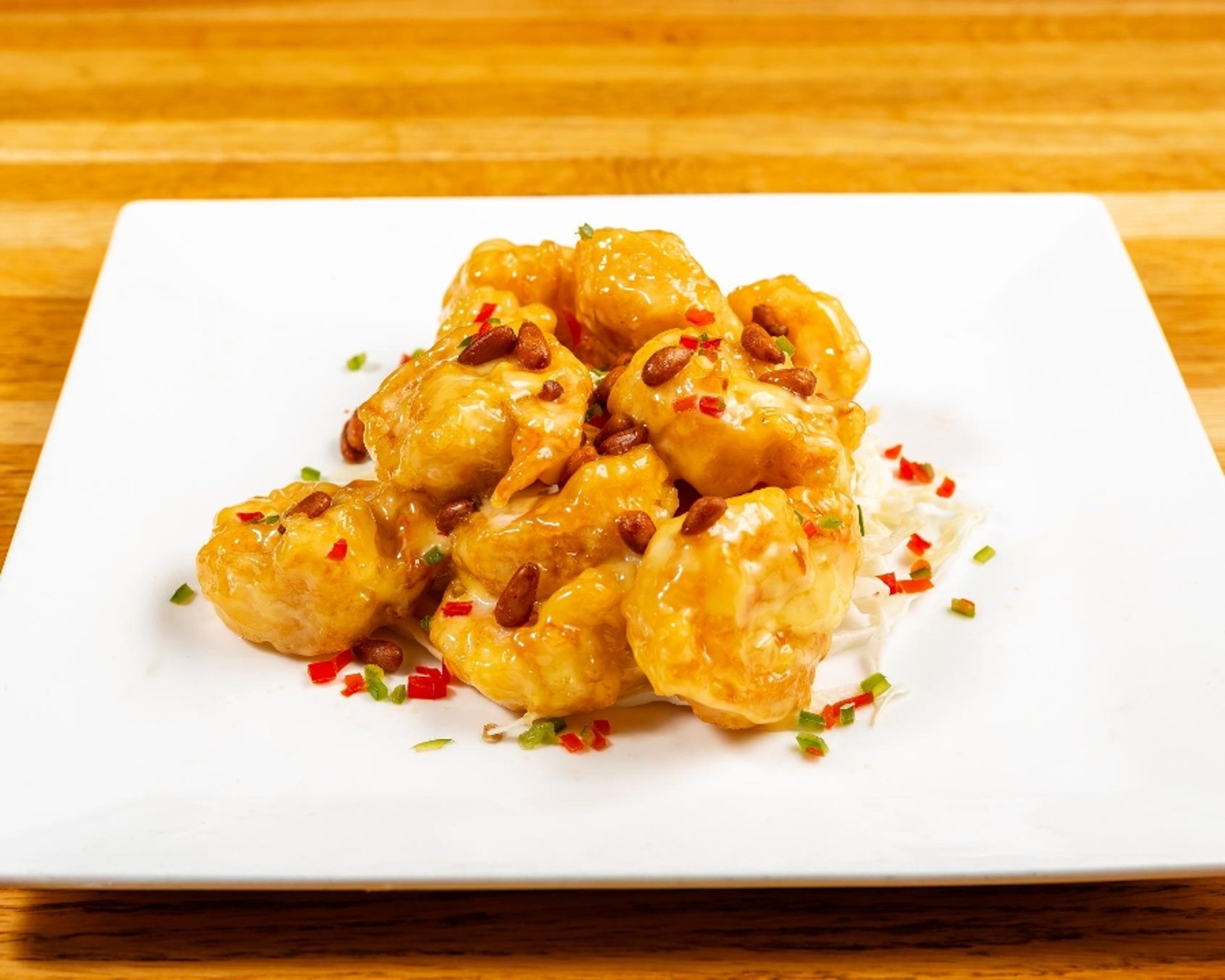 Honey Pine Nut Shrimp