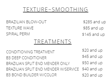 TEXTURE ~ SMOOTHING & TREATMENTS