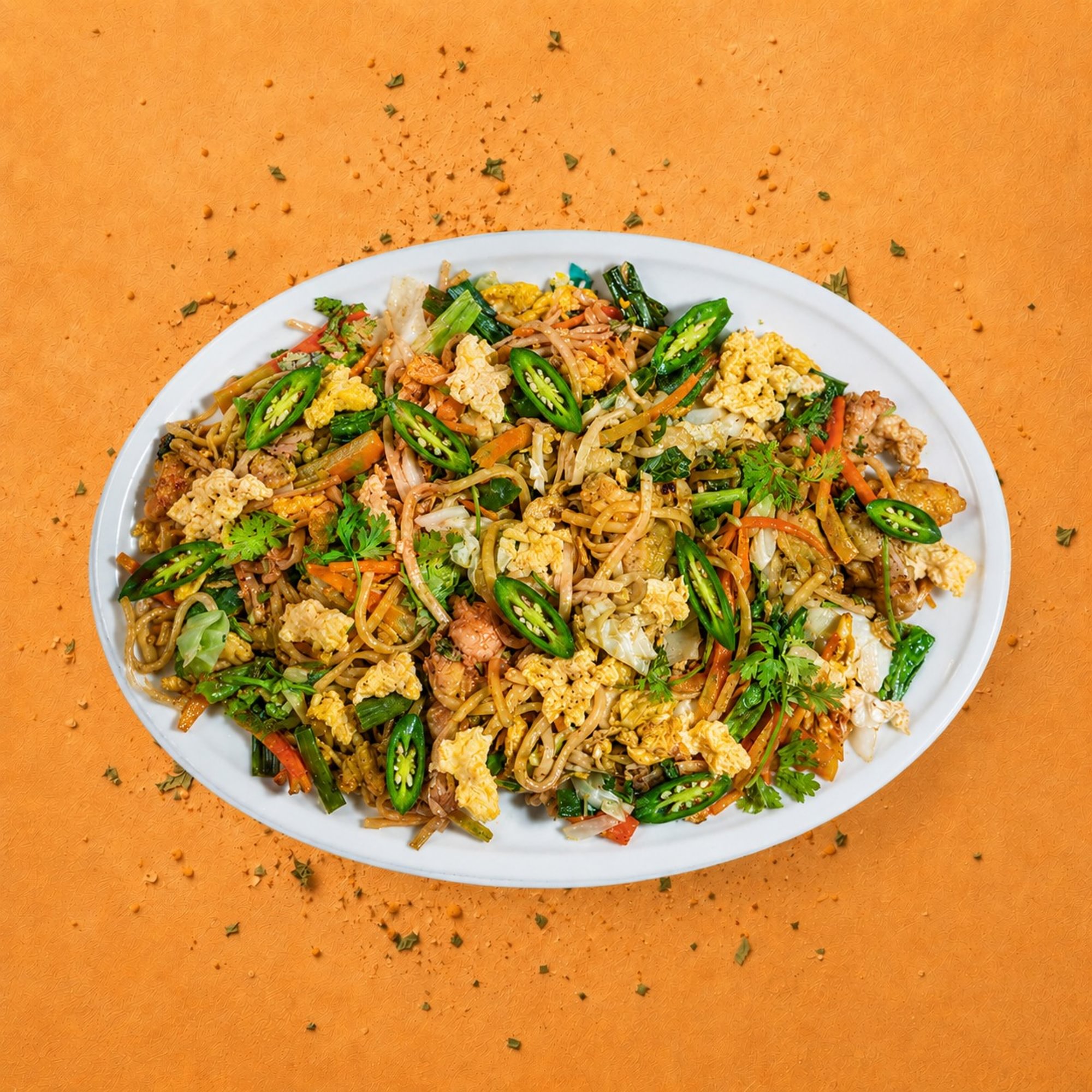 Green Chilli Egg Noodles