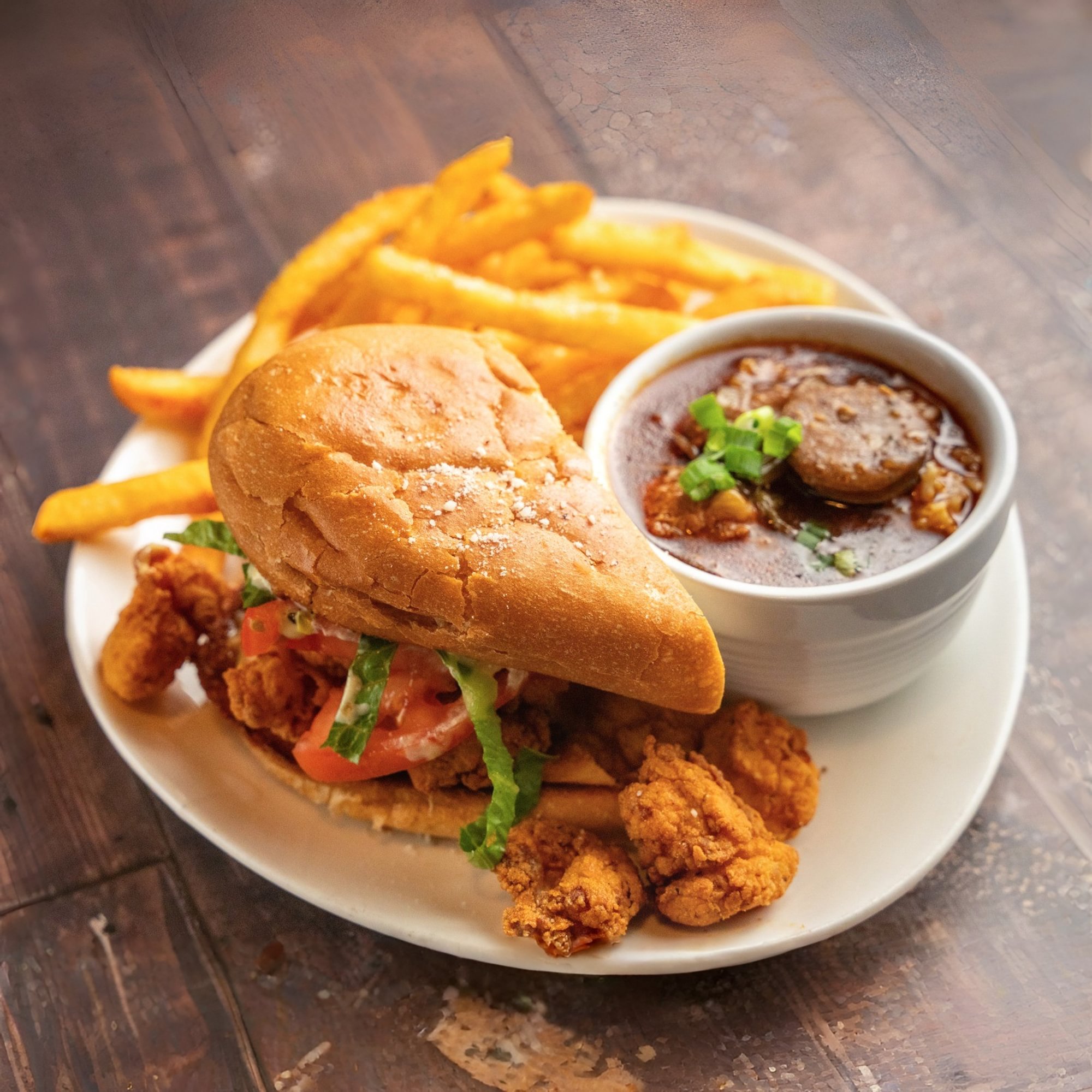 1/2 Shrimp PoBoy Combo