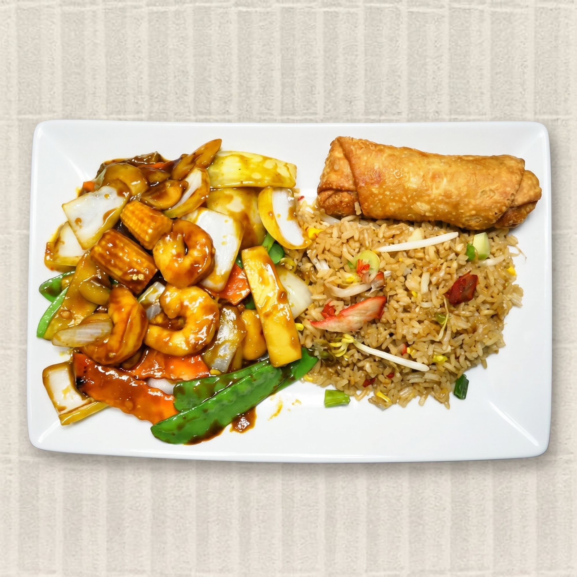 36. Shrimp or Chicken with Garlic Sauce Platter