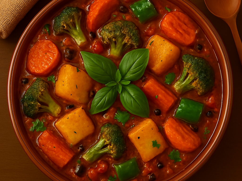Vegetable Chettinadu (V, GF, NF, DF)