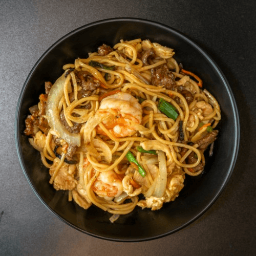 Yen Ching Lo Mein (Chicken, Beef, and Shrimp)