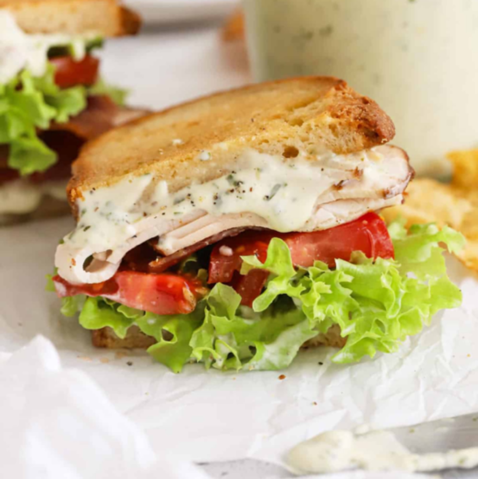 Turkey BLT with Mayo Sandwich