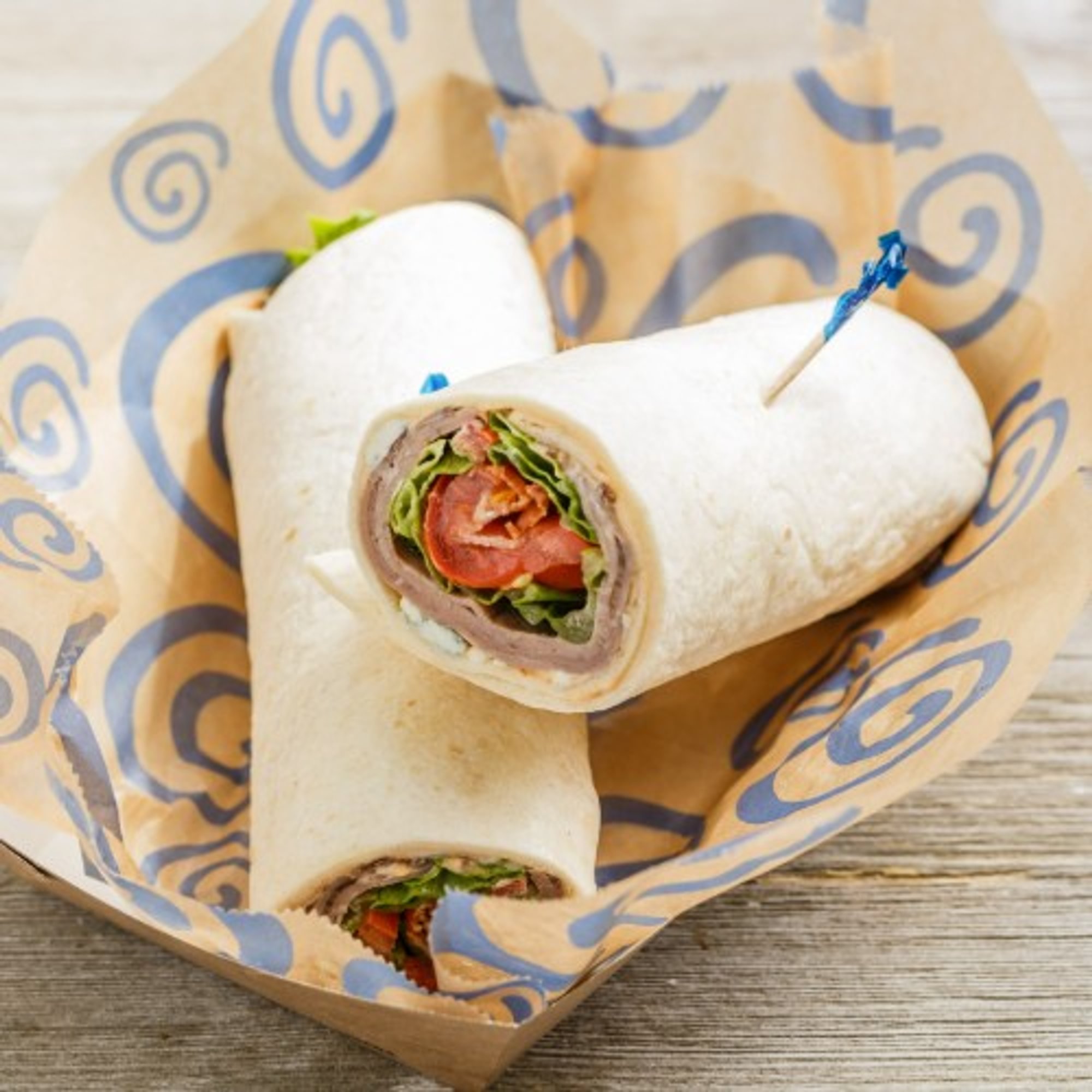 Black & Bleu Club Sandwich Wrap